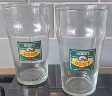 Pair of Highgate Best Mild Pint Glasses 