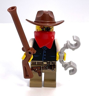 Lego Bounty Hunter Minifigure  - Cowboy - Fugitive Hunter - Western Frontier
