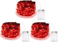 Lichterkette Batteriebetrieben 3M 30 Leds Rot Ambientebeleuchtung FüR Party