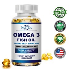 Omega 3 Fish Oil 4080mg Supplement Support Heart Brain Function Health 120 Caps