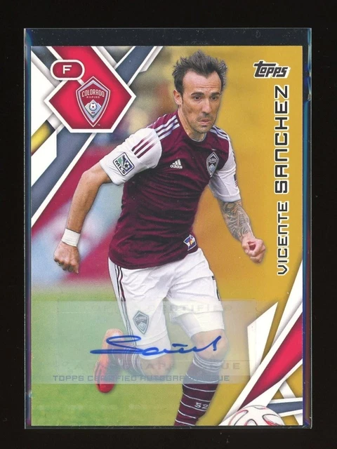 2015 Topps MLS Autographs #95 Vicente Sanchez GOLD 25/25 Colorado Rapids AUTO