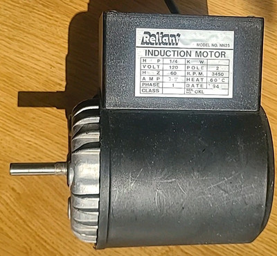 #ad #ad ¼ HP 120 V Induction Motor Reliant 3.5 A Single‑Phase– NN25 Mos $23.50
