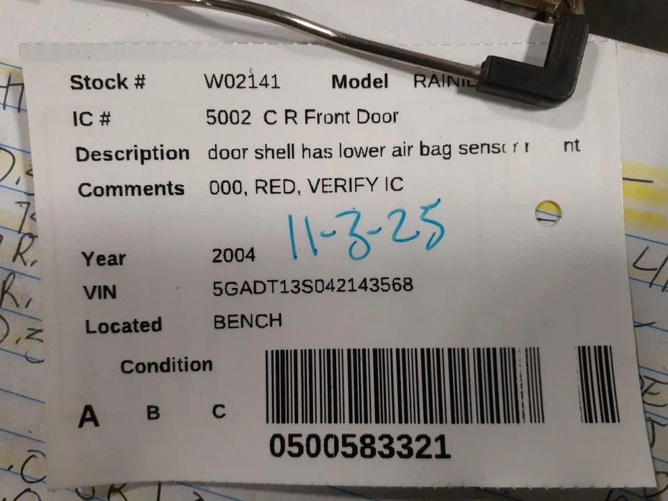 Passenger Front Door Fits 02-04 BRAVADA 1225408 Foto 3 de 4