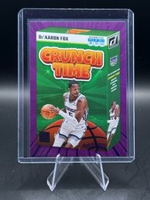2023-24 Panini Donruss - Crunch Time De'Aaron Fox #3 Purple Press Proof Kings