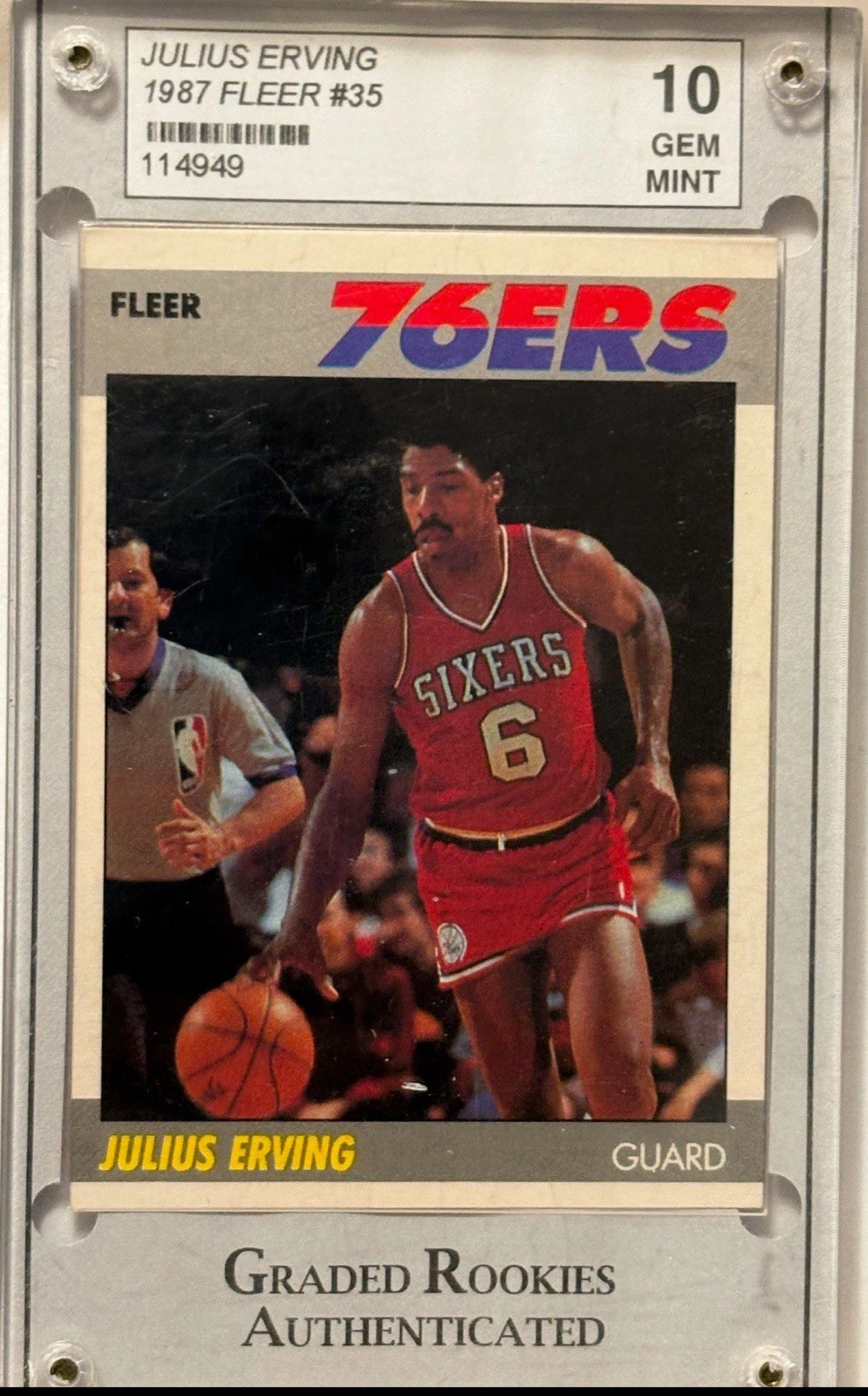 1987 fleer julius erving 35
