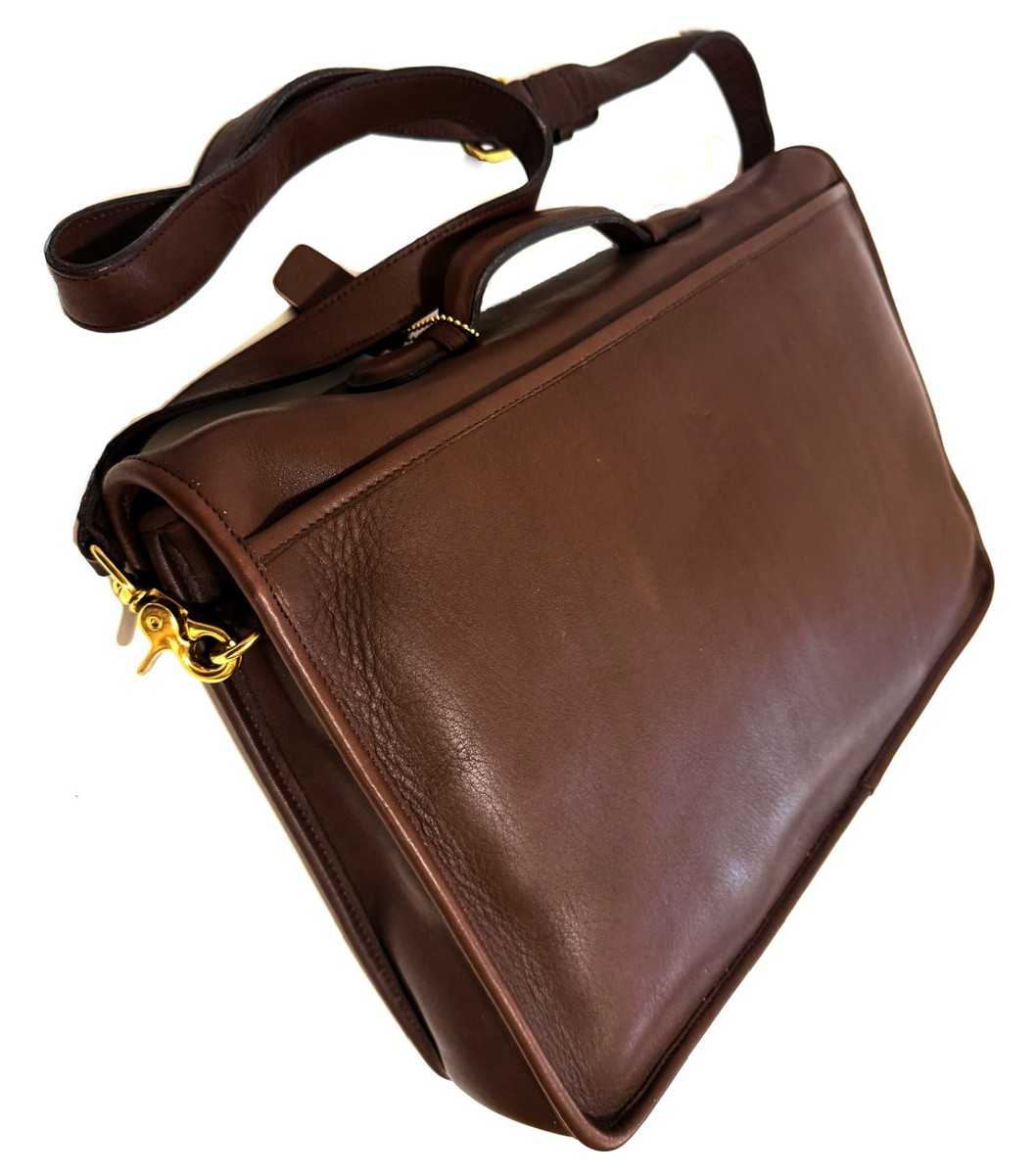 バッグ Old Coach Lexington Leather Brief Case RARE Coach Vintage 80's Lexington Brown Leather Business Briefcase
