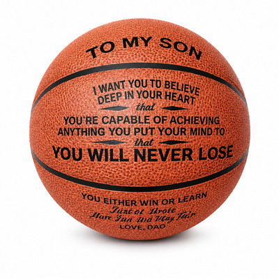 Collector Basketball To My Son Inspirational Motivational Gift Display Ball Love
