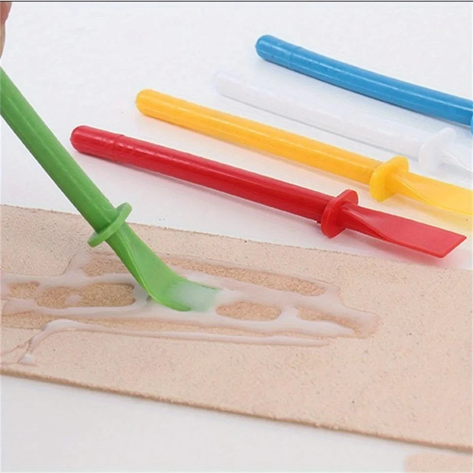 10X Coloured Plastic PVA Glue Paste Spreaders Adhesive Spatula Kids Art Craft - Image 2 of 4