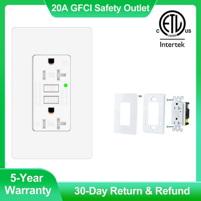 #ad GFI GFCI Outlet 20 Amp Duplex Receptacle TR WR LED Indicator Commercial Use ETL $11.68