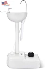 Portable Sink Camping Hand Washing Station 17 L Wash Basin Stand Rolling Wheels