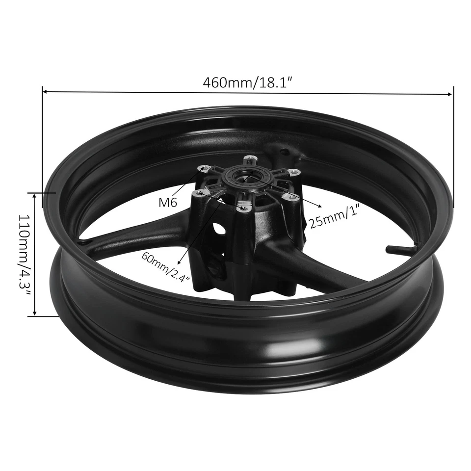 Передний обод колеса для Suzuki GSXR600 GSXR750 2008-2010 GSXR1000 2009-2017 GSXR 600 - Изображение 2 из 4