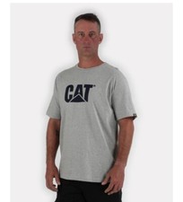 CATERPILLAR Men's Trademark Logo T-Shirt 1510305, Heather Grey Large