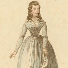 Madame Manon Roland Revolution Convention - Original Engraving 19th Century