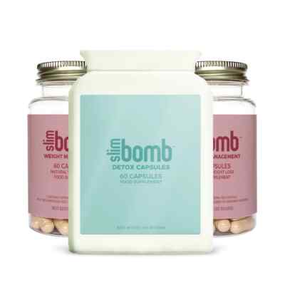 Slim Bomb Diätpille & Detox Tablette, Abnehmen, Fett verbrennt, Darmreinigung