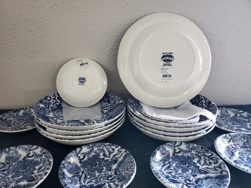 PIATTO RALPH LAUREN SBIADITO PEONY BURLEIGH + TAZZA DA TÈ E PIATTINO + CIOTOLA PER PASTA: 34 pz - Foto 14 di 24