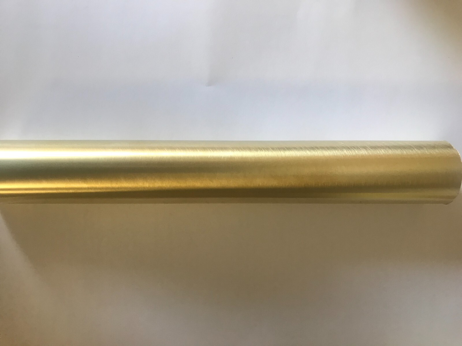 Oval Shower Curtain Rail with Centre Ceiling Fix Brushed Brass finish