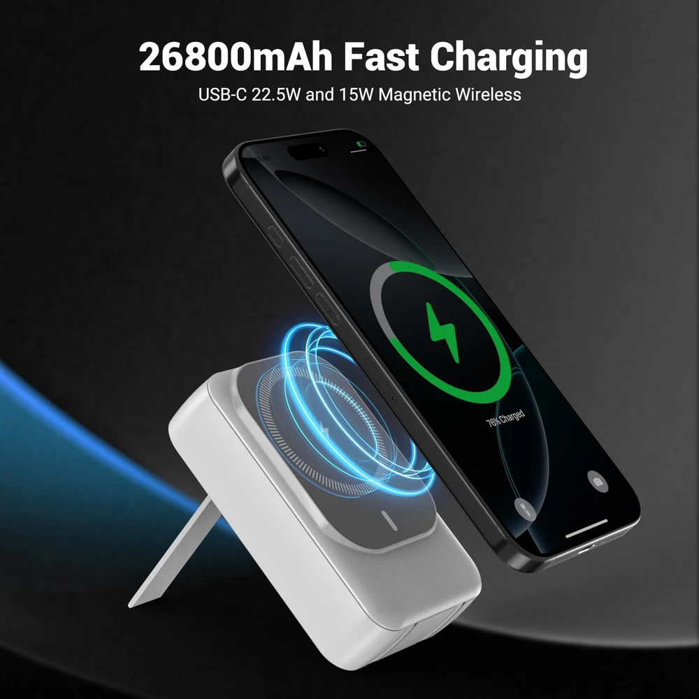 Power Bank 26800mAh Magnetic Charging Portable External Battery Backup For Phone Power Bank 26800mAh Magnetic Charging Portable External Battery Backup For Phone