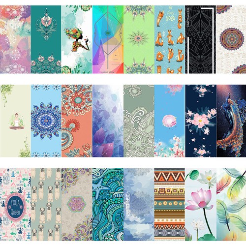 Yoga Mat Print Qucik Dry Foldable Yoga Towel Fitness Blanket E4H3 eBay