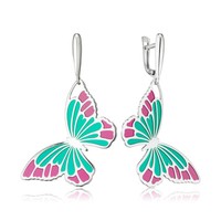 Ohrringe Silberohrringe Damenohrringe Mit Emaille Echtschmuck Markenschmuck