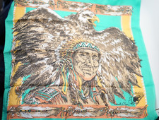VTG Buffalo Roams bandana scarf by Arvale Rogers, Eagle Native American, USA