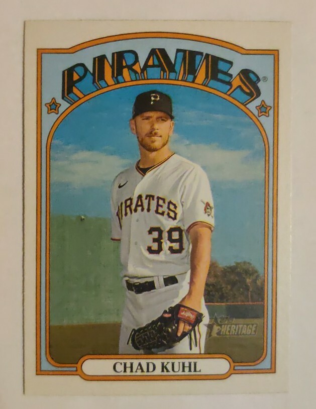 Chad Kuhl 2021 Topps Heritage Baseball Base Card #319 Pittsburgh Pirates