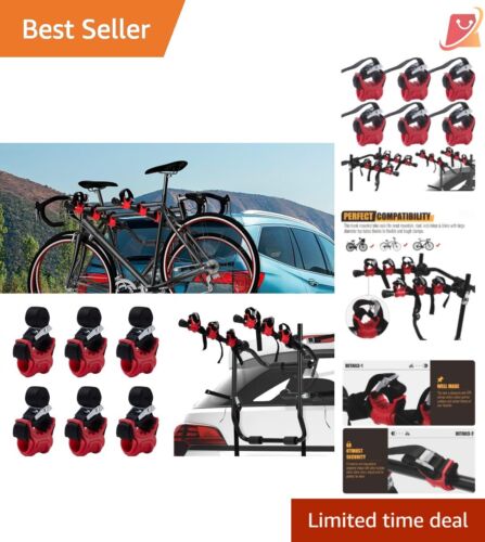 Universal Bike Rack Tie-Down Straps: 6 Durable Cradles for 1-1/4" & 2" Hitches