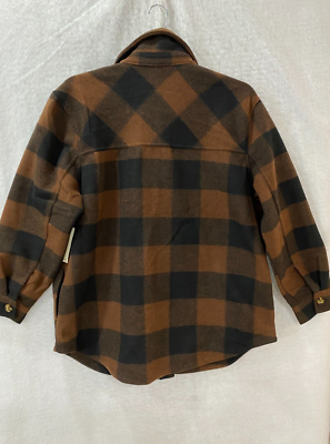 Terra & Sky Shaket Jacket Woman's OX (14 W) Brown Button Up