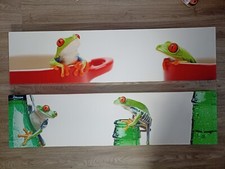 Set Bilder rechteckig Frösche modern über 1 m lang