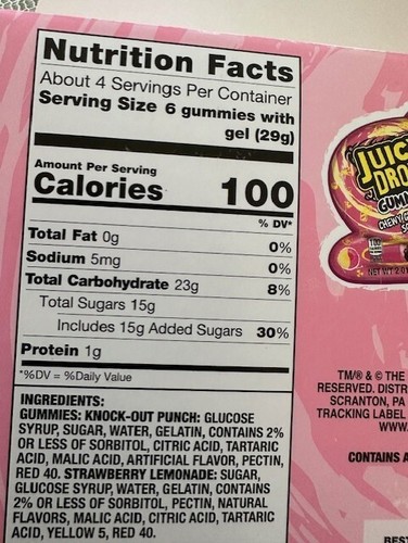 Valentine's Juicy Drop Gummi Herz Box - 4,02 oz Chewy Gummies saures Gel EXP 03/25 - Bild 6 von 6