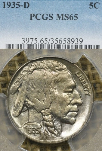 1935-D 5C PCGS MS65 Buffalo Nickel Denver