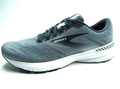Brooks Ravenna 11 Grey Ebony White Men shoes size 12.5