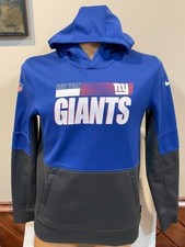 SWEET New York Giants Youth XL 18-20 Blue  Gray Nike Dri Fit Hoodie, NEW NICE 
