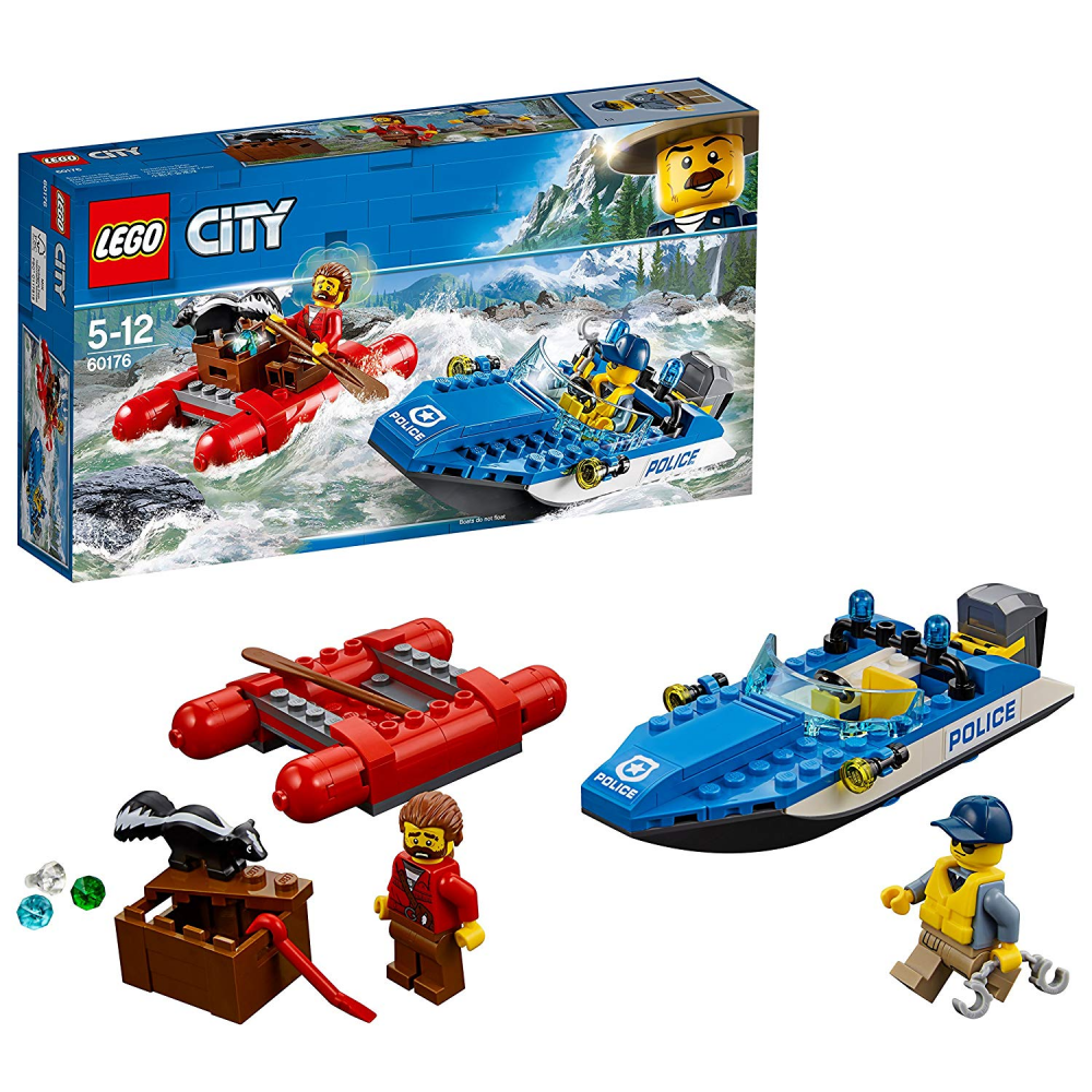 LEGO 60176 City Police Wild River Escape Boat Toy, Speedboat