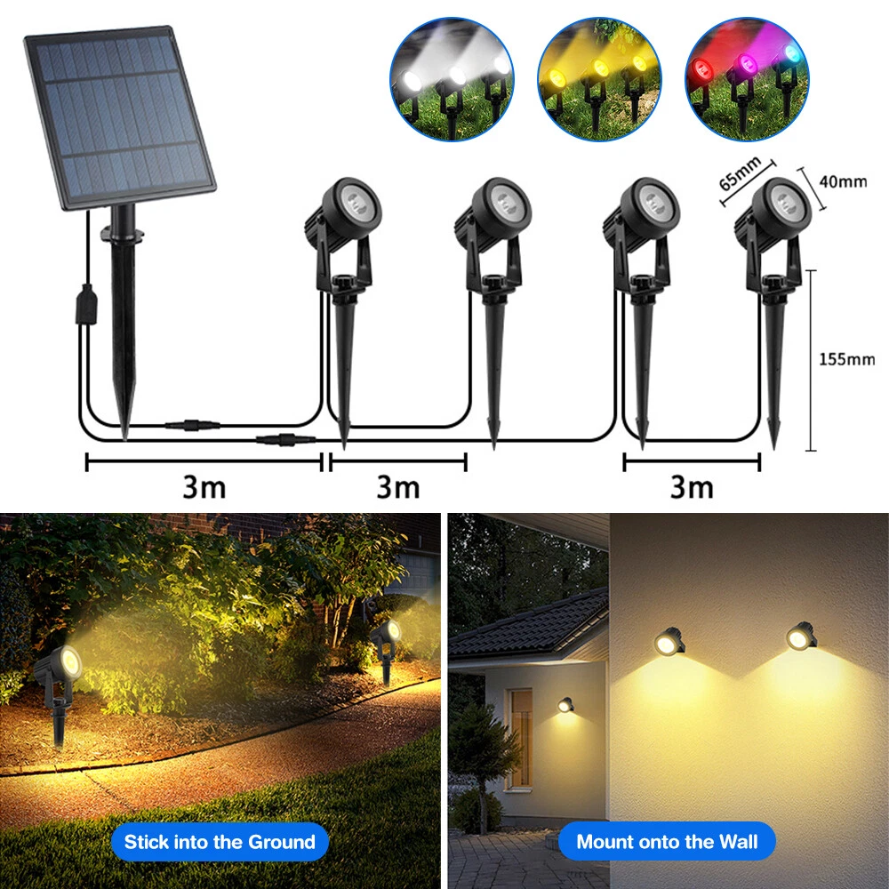Wall mounted solar spot lights outdoor deals