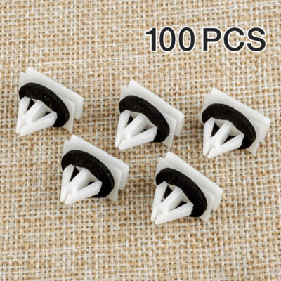 100Pc Rocker Panel Moulding Clips Retainers w/ Sealer Fit For Ford W715201-S300