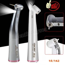 Dental Fiber Optic 1:5 1:4.2 Increasing Contra Angle LED Handpiece Motor