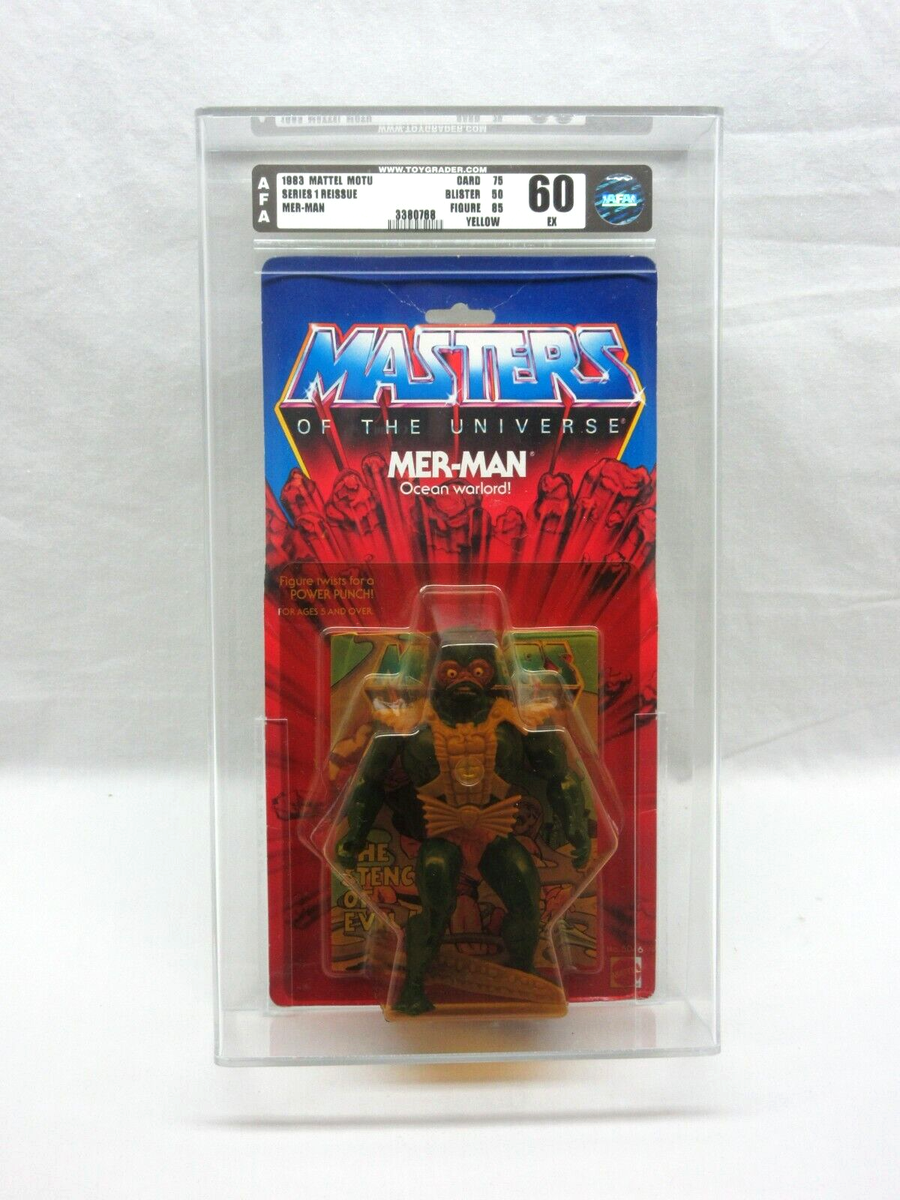 MOTU,VINTAGE,MER-MAN,AFA GRADED,Masters of the Universe,MOC,sealed
