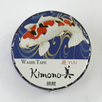 Washitape Koi, 2,5 cm x 5 m, prachtvolle Koi Karpfen im blauen Wasser