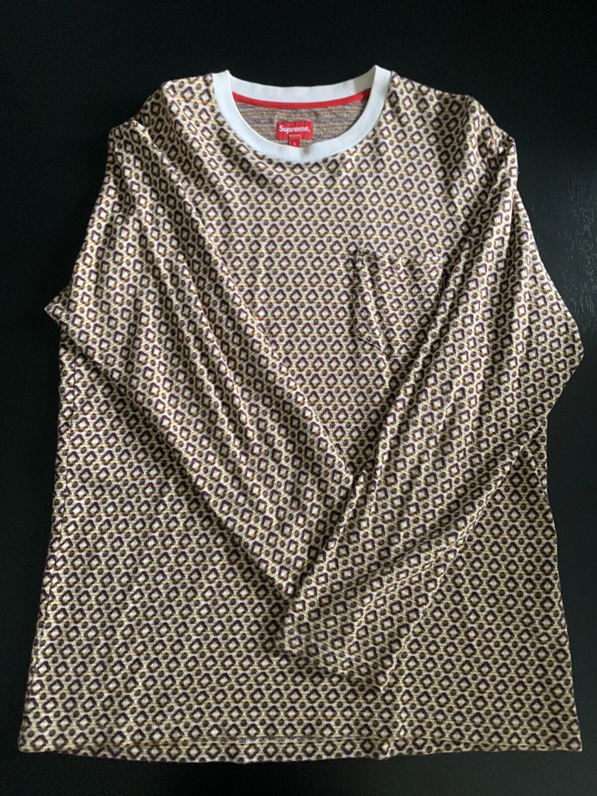 Chemise de poche manches longues jacquard Supreme taille L