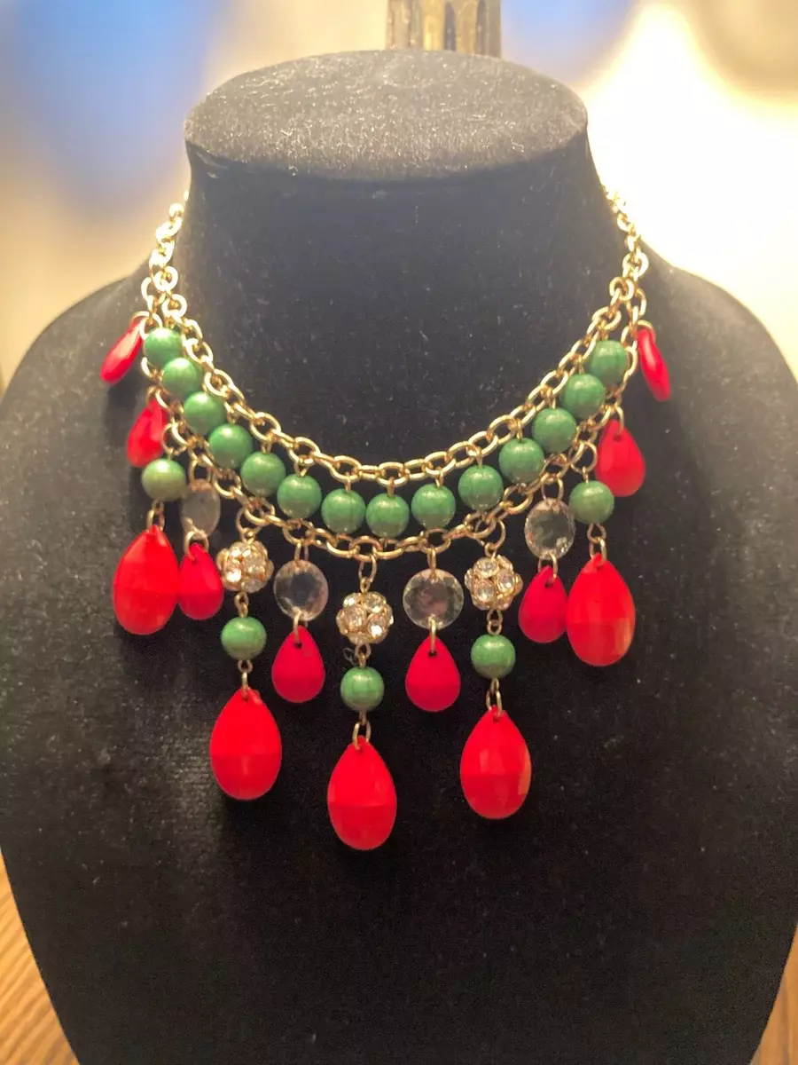 Coral color deals necklace