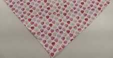 Dog Bandana, Red, Pink, Valentine, Conversation, Hearts, XS, S, M, L