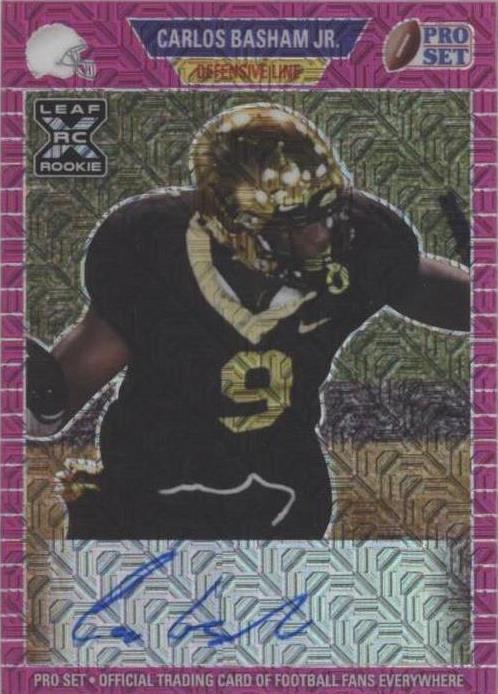 Pink Cbj 2021 Leaf Pro Set Metal - 1989 Autographs Carlos Basham Jr. #PA-CBJ ...