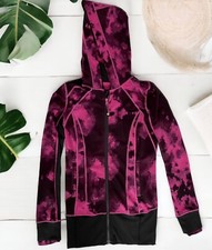 Lululemon Daily Practice Jacket Blooming Pixie Raspberry Black / Black 4 W4I38S