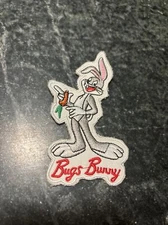 Bugs Bunny cartoon EMBROIDERED PATCH rare 90s Vtg Hat 4” Looney Tunes Iron On