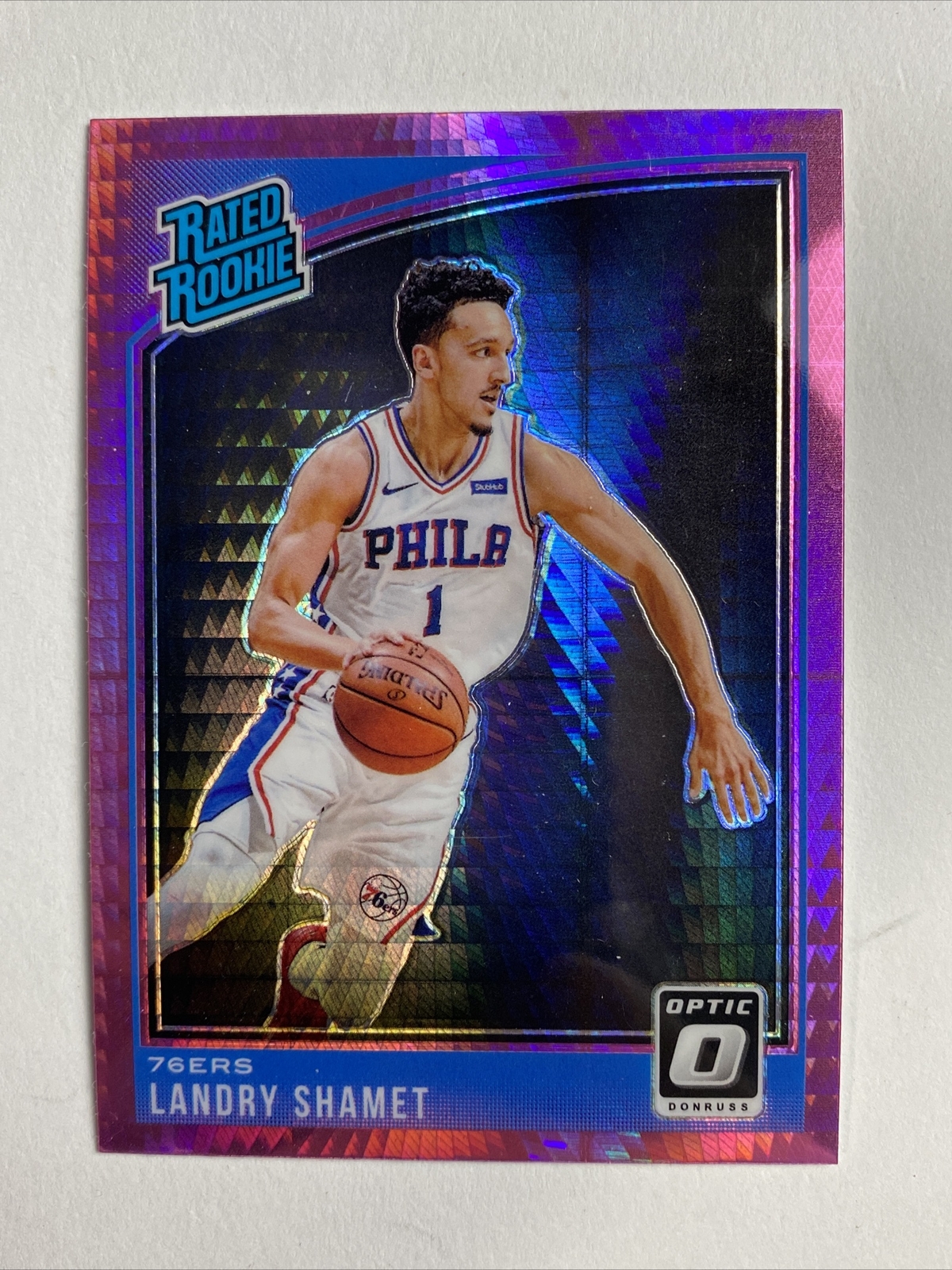 Landry Shamet RC 2018-19 Donruss OPTIC ‘Rated Rookie’ Hyper PINK PRIZM #158