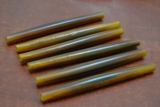 100 PCS AMBER BUFFALO HORN TUBE HAIR PIPE CHOKER BEADS 4" BD-77