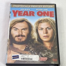 Year One DVD, 2009, Theatrical  Unrated Edition Movie Jack Black Michael Cera