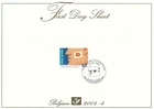 [FDS121] Belgium FDS 2004-4 frank with color Kiss First Day Sheet SUPERB