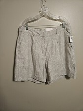 Old Navy Women's Linen Blend Striped 5" Shorts Size XL