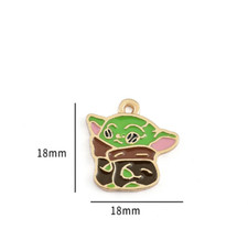 Lot 50 PCS cartoon Enamel Charms Metal Pendants DIY earring Jewelry